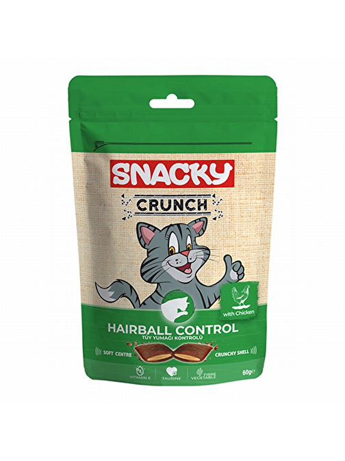 Snacky Crunchy Hairball Control Tavuklu Kedi Ödülü 60 Gr