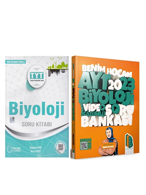 Palme TYT Biyoloji ve Benim Hocam 2023 AYT Biyoloji Soru Bankası Seti 2 Kitap