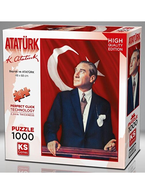 KS Games 1000 Parça Atatürk Ve Türk Bayrağı