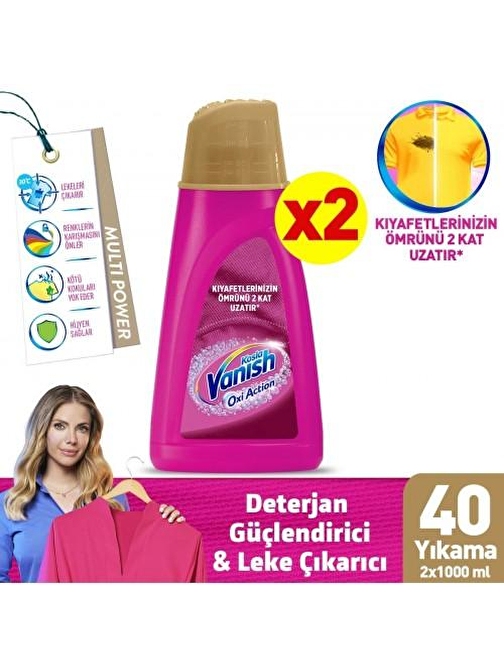 Vanish Kosla Gold Renkliler İçin Sıvı Leke Çıkarıcı 1000 ml x 2 Adet