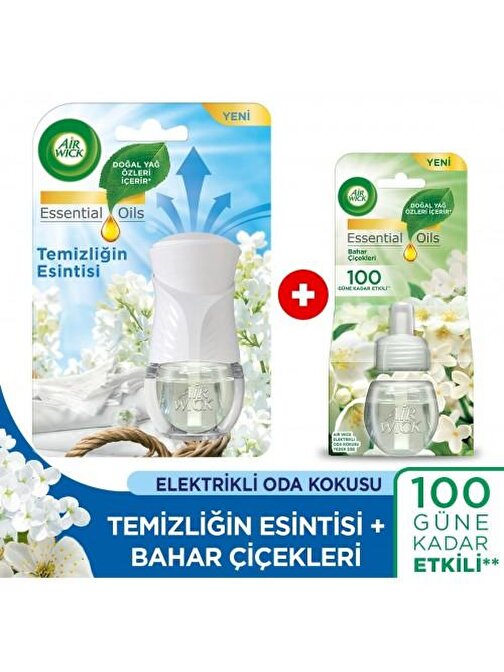 Air Wick Elektrikli Temizliğin Esintisi + Yedek Şişe Bahar Çiçekleri