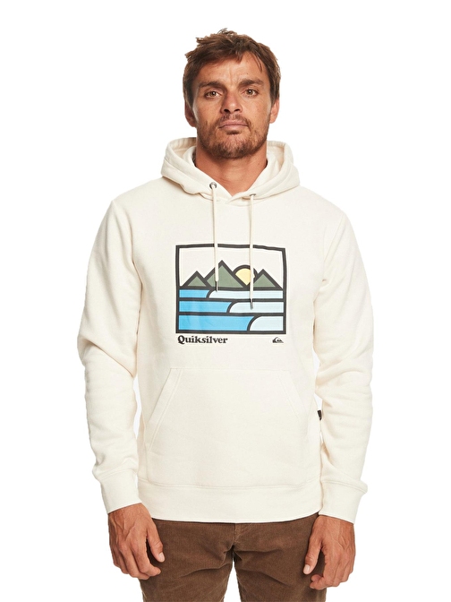 Quiksilver Landscape Lines Erkek Sweatshirt Beyaz L