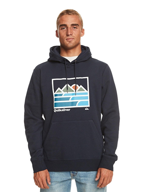 Quiksilver Landscape Lines Erkek Sweatshirt Lacivert L