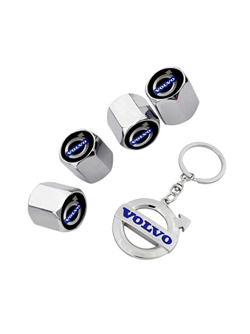 Volvo Xc60 Krom Renk Sibop Kapağı 4 Adet Ve Krom Anahtarlık