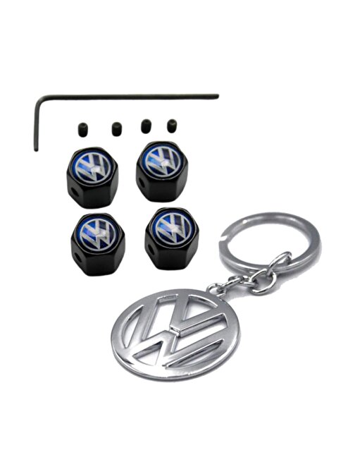 Volkswagen Caddy 2016-2020 Mavi Logolu Sibop Kapağı Alyanlı Çalınmaya Karşı Güvenli Ve Anahtarlık
