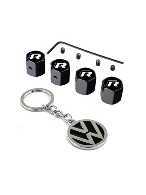 Volkswagen Jetta 2011 Sonrası R Logolu Alyanlı Çalınmaya Karşı Güvenli Ve Krom Anahtarlık