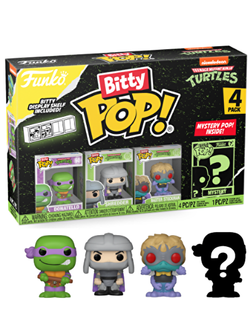 Funko Bitty POP Teenage Mutant Ninja Turtles, Donatello 4'lü Paket