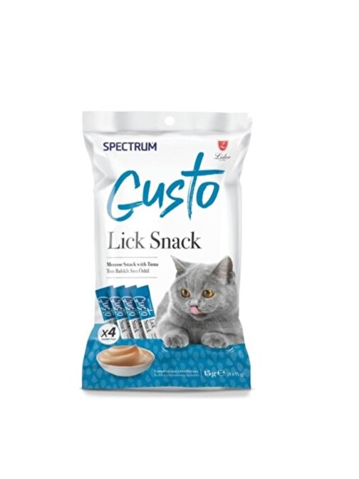 Spectrum Gusto Lick Ton Balıklı Sıvı Kedi Ödül Maması 4 Adet x 15 Gr