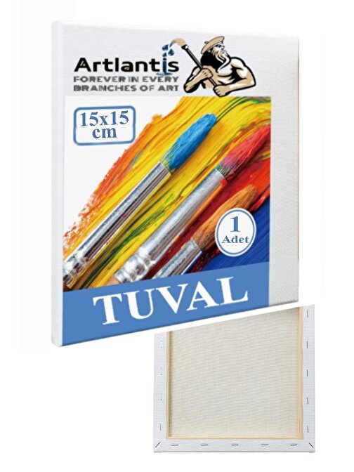 Tuval 15x15 Astarlı Kare Mini Tuval 1 Adet Resim Küçük Tuvali 15x15 Tual Akrilik Boya Yağlı Boya İçin İdeal