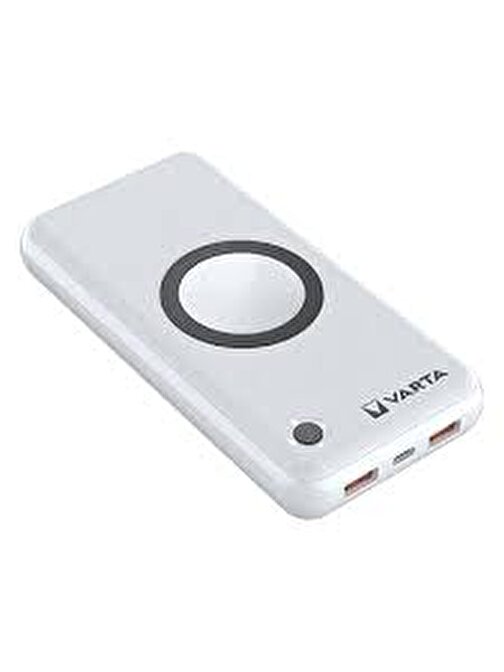 Varta-Wireless Power Bank 20.000 Mah Kablosuz Şarj Destekli - Beyaz