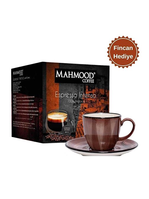 Mahmood Coffee Espresso Kapsül Kahve 7 gr x 16 Adet ve Hediye Fincan