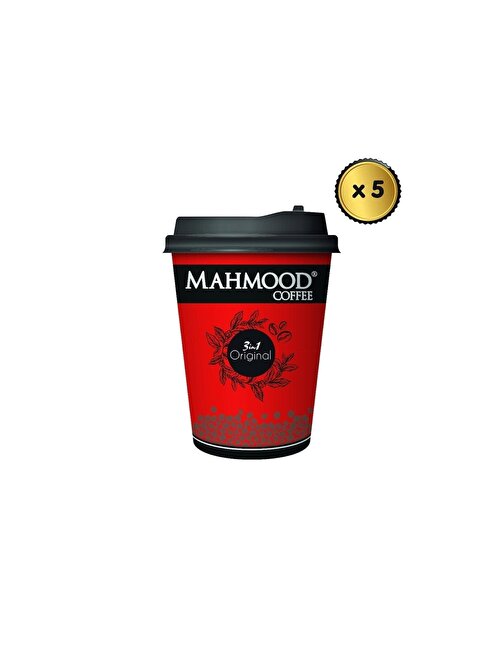 Mahmood Coffee 3Ü1 Arada Karton Bardak 18 Gr X 5 Adet