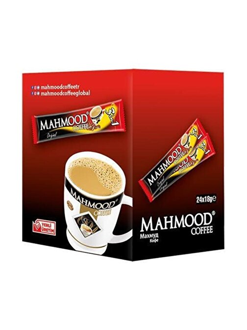 Mahmood Coffee 3'ü1 Arada Hazır Kahve 24 Adet x 18 gr