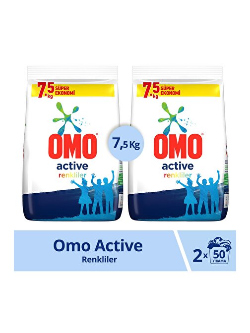 Omo Active Fresh Toz Çamaşır Deterjanı Renkliler İçin 2 X 7.5 Kg