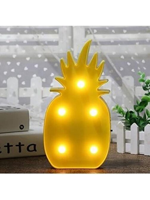 Led Işıklı Ananas Gece Lambası Dekoratif Led Aydınlatma