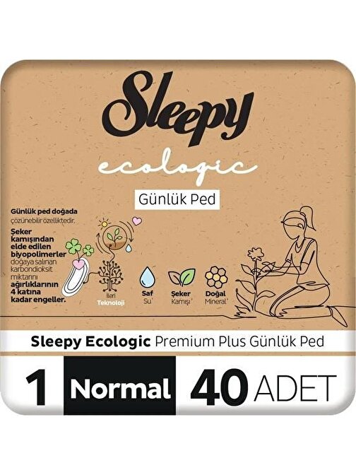 Sleepy Ecologic Günlük Ped Normal 40 Lı