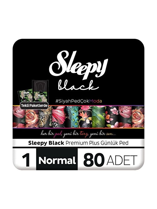 Sleepy Black Günlük Ped Mega Paket Normal 80 Li