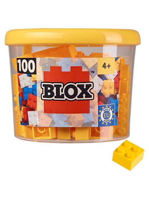Simba Blox Sarı Bloklar 100 Parça 4 Yaş ve Üzeri Çocuklar için Yaratıcı Oyuncak Yapım Seti GKO