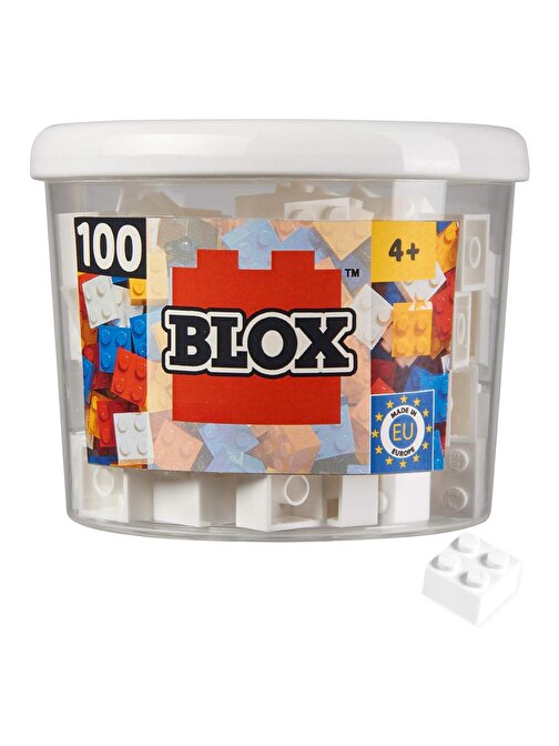Simba Blox Beyaz Bloklar 100 Parça 4 Yaş ve Üzeri Çocuklar için Yaratıcı Oyuncak Yapım Seti GKO