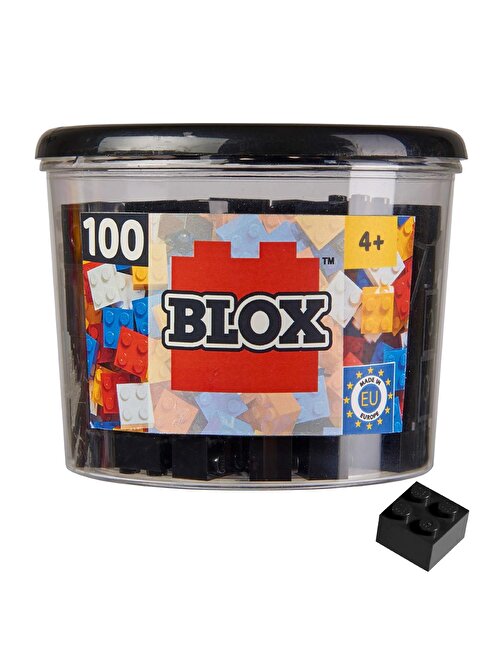 Simba Blox Siyah Bloklar 100 Parça 4 Yaş ve Üzeri Çocuklar için Yaratıcı Oyuncak Yapım Seti GKO