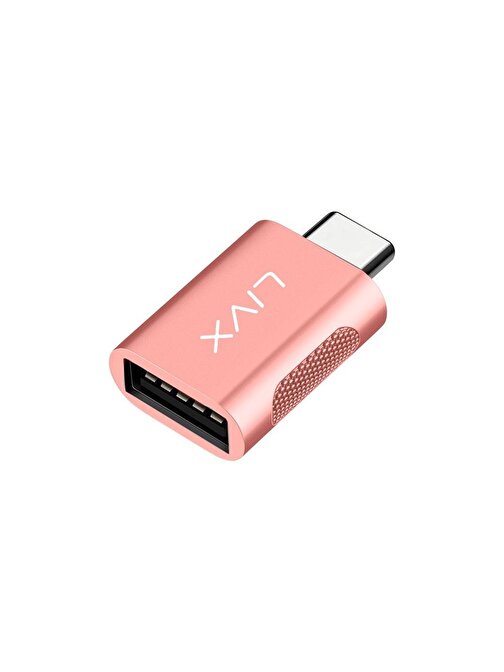 LivX USB 3.0 To Type-C Çevirici Dönüştürücü OTG Adaptör Rose Gold OTGRG