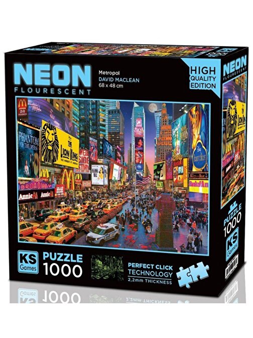 Ks Games 1000 Parça Metropol Neon Puzzle