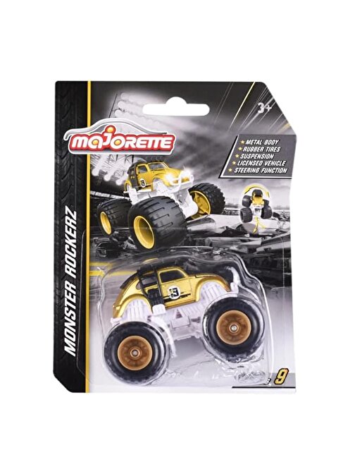 Majorette Monster Rockerz Gold Limited Edition 9 Oyuncak Araba Volkswagen Beetle