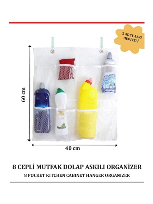 8 Cepli Mutfak Dolap Organizeri