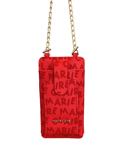 Marie Claire Kırmızı Kadın Çapraz Zincir Askılı Cüzdan ve Telefon Çantası Selina MC231101682