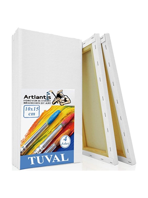 Tuval 10x15 cm Astarlı Mini Tuval 4 Adet Resim Tuvali 10x15 cm Tual Akrilik Boya Yağlı Boya İçin İdeal