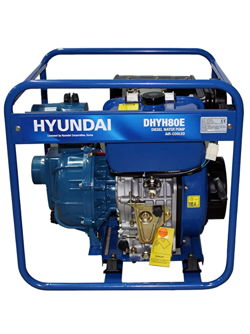 Hyundai DHYH80E 3 Dizel Marşlı Yüksek Basınçlı Su Motoru