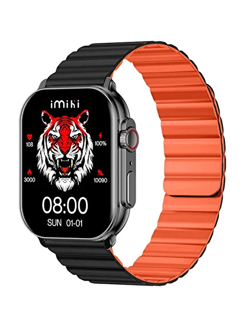 IMIKI SF1 Smart Watch Black Orange (Genpa Garantili)