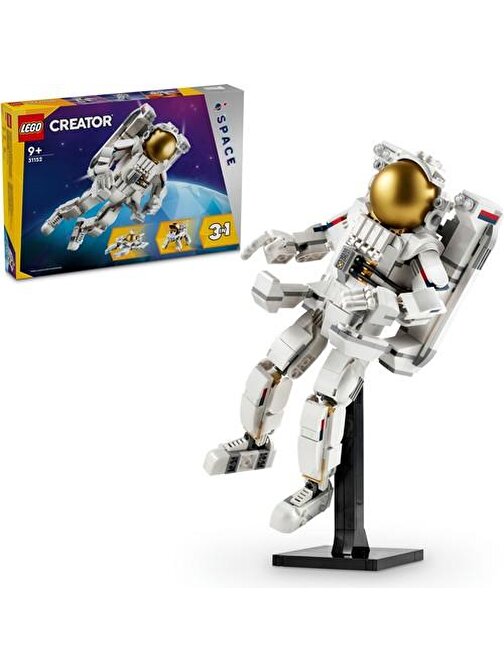 LEGO® Creator Uzay Astronotu 31152 - 9 Yaş ve Üzeri Çocuklar için Köpek ve Jet Model Seçenekleri İçeren 3’ü 1 Arada Yaratıcı Oyuncak Yapım Seti (647 Parça)