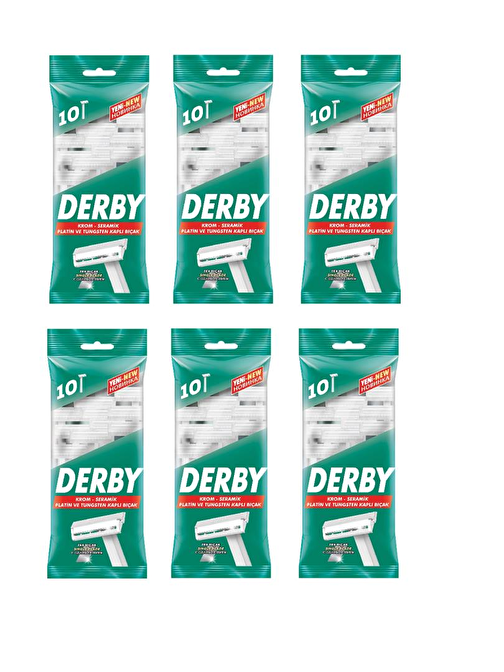 Derby Kullan-at Tıraş Bıçağı 10'lu Paket X 6 Paket
