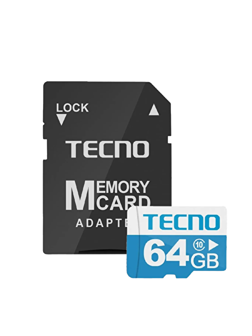 Tecno 64Gb Hafıza Kartı ve Adaptörü (Tecno Türkiye Garantili)