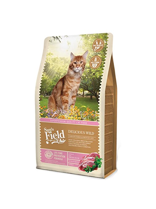 Sam´s Field Sam's Field Delicious Wild Ördekli Seçici Kediler İçin Tahılsız Kedi Maması 2.5 kg