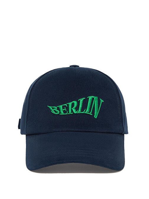 Mavi - Berlin Nakışlı Lacivert Şapka 0911274-33652