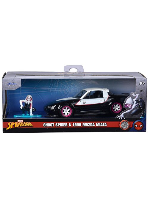 Jada Toys Ghost Spider ve 1990 Mazda Miata 1:32 Koleksiyon Oyuncak Araba 253223014