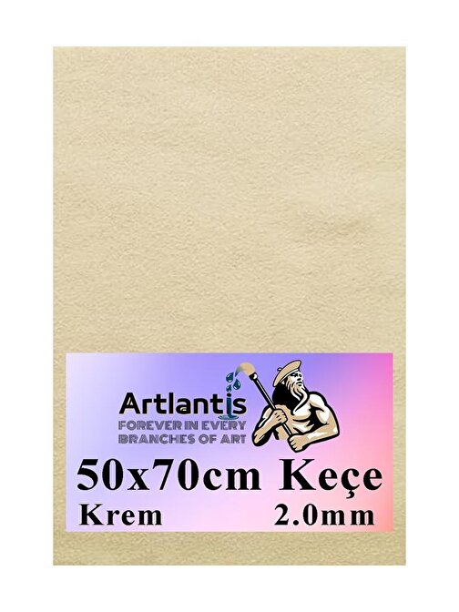 Krem Keçe 50x70 cm 2.0 mm 1 Adet Renkli Hobi Keçesi Elişi Keçesi Anasınıfı Kreş Okul Öncesi