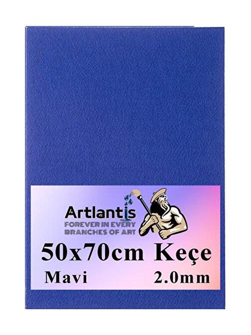 Mavi Keçe 50x70 cm 2.0 mm 1 Adet Renkli Hobi Keçesi Elişi Keçesi Anasınıfı Kreş Okul Öncesi