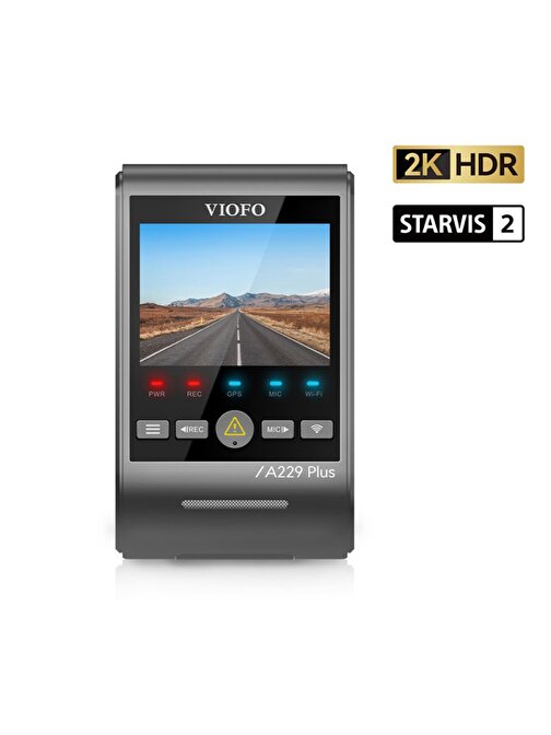 Viofo A229 Plus 2K HDR Sony Starvis 2 Sensörlü Wi-Fi GPS'li Araç Kamerası