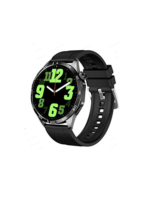 Haino Teko RW44 Watch GT4 Amoled Ekran Android İos HarmonyOs Uyumlu 3 Kordonlu Akıllı Saat Siyah