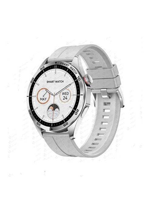 Haino Teko RW44 Watch GT4 Amoled Ekran Android İos HarmonyOs Uyumlu 3 Kordonlu Akıllı Saat Gümüş