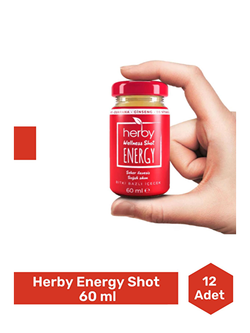 Herby Energy Shot 60 Ml - 12 Adet
