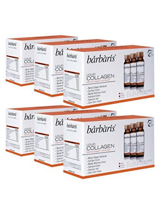 Barbaris Liquid Collagen Takviye Edici Gıda 50 ml 10 adet 6'lı Paket