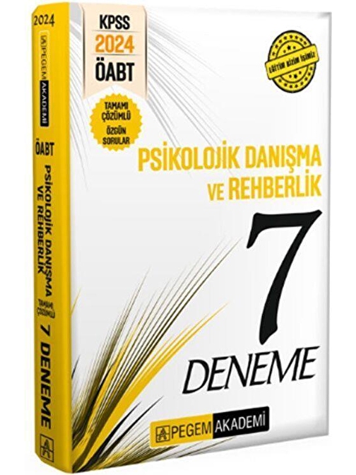 2024 KPSS ÖABT Psikolojik Danışma ve Rehberlik Öğretmenliği Tamamı Çözümlü 7 Deneme Pegem Yayınları