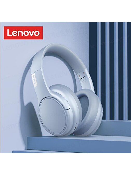 Lenovo Thinkplus TH20 Kablosuz Bluetooth Kulaküstü Kulaklık Mavi