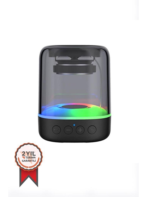 Torima D09 Taşınabilir Rgb Ledli Bluetooth Hoparlör Usb-Tf-Aux Siyah