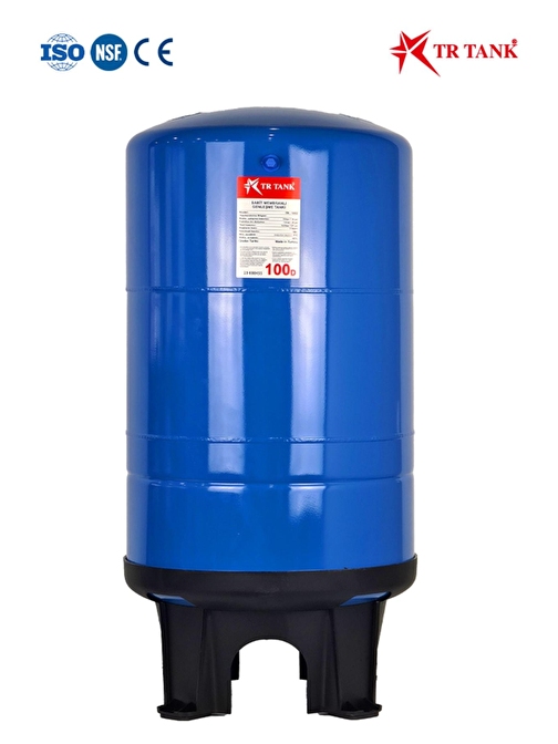 Trtank Profesyonel 100 Litre Dikey Ayaklı Nsf Membranlı Hidrofor Genleşme Tankı