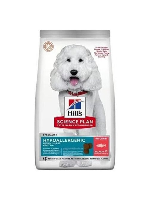 Hills Hypo-Allergenic Somonlu Orta Irk Yetişkin Köpek Maması 2,5 Kg
